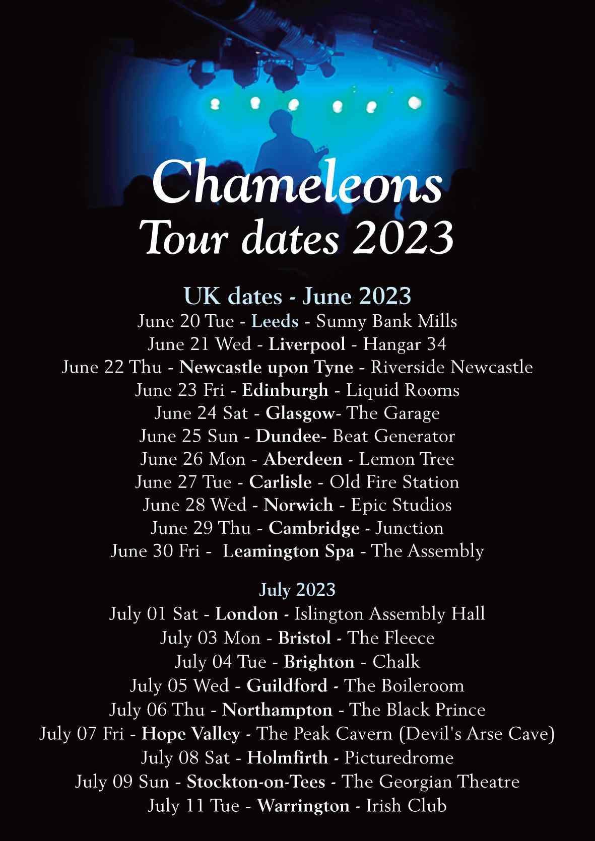 chameleons uk tour 2023